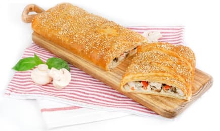 Пирог с индейкой, грибами и овощами