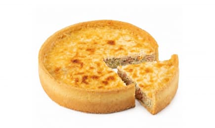 Киш с горбушей и картофелем