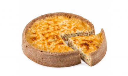Киш с горбушей и картофелем