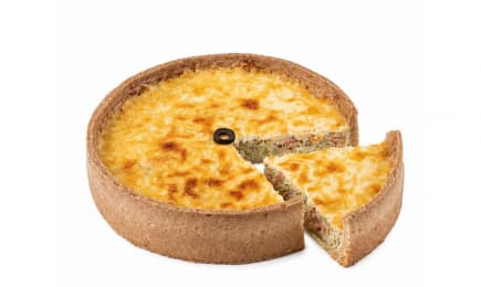 Киш с лососем и брокколи